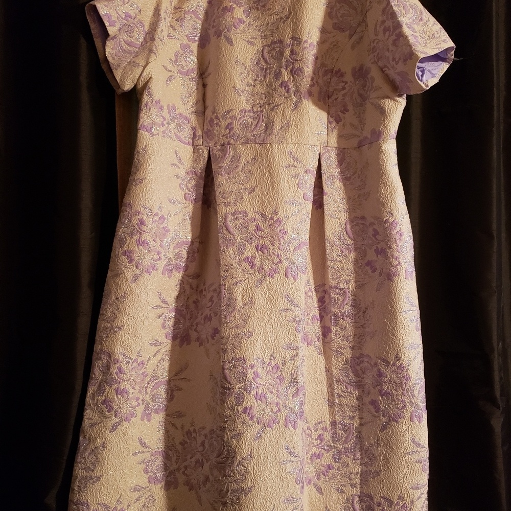 Lilac and cream dress